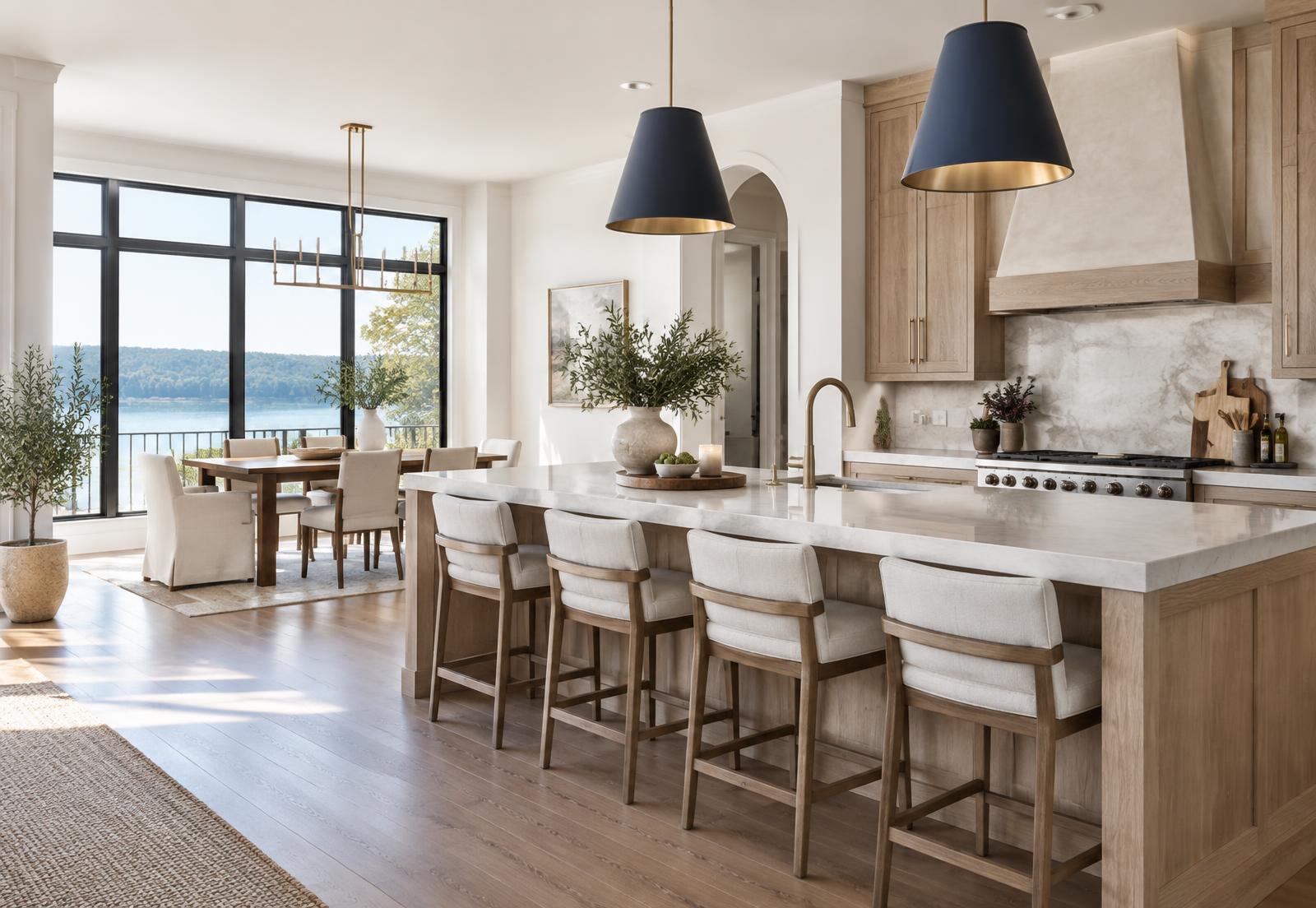 Immaculate luxury kitchen professionally cleaned by B9 Cleaning